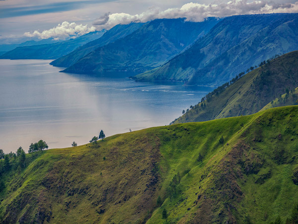 Large shot of Lake Toba.