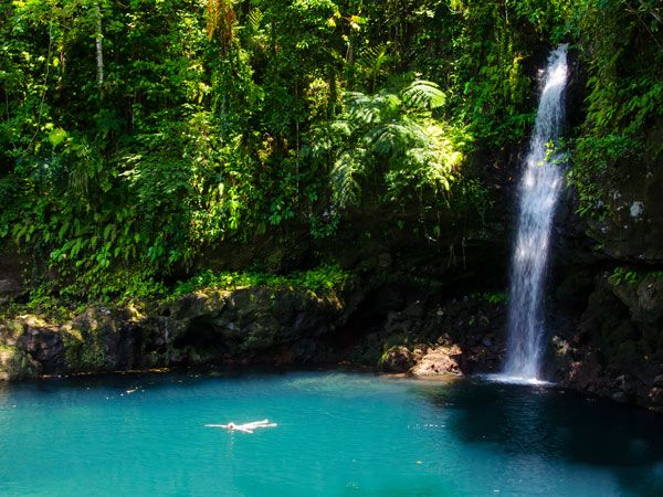 Afu Aau waterfall in Samoa