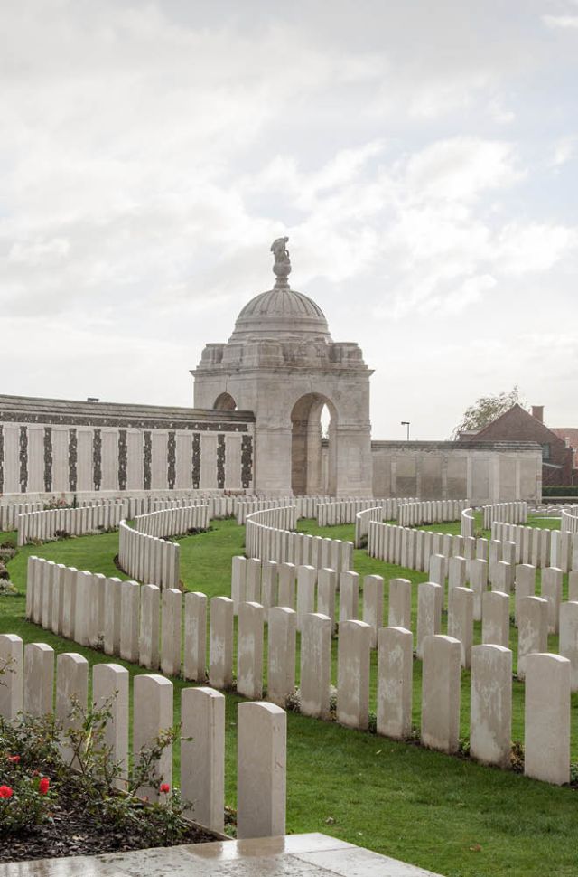 Cemetery fallen soldiers in World War I in Flanders Belgium