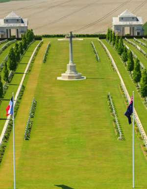 Australian military cemetery of the first world war at villers bretonneux