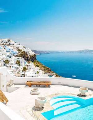 Santorini island, Greece Ocean Cruising