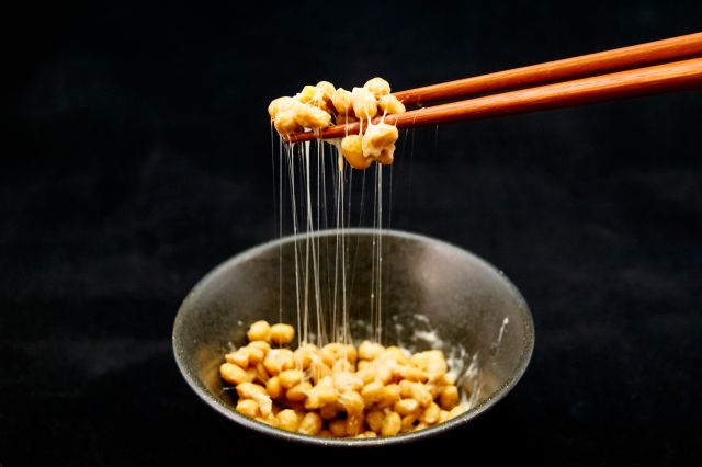 Raw Egg on Rice with Natto