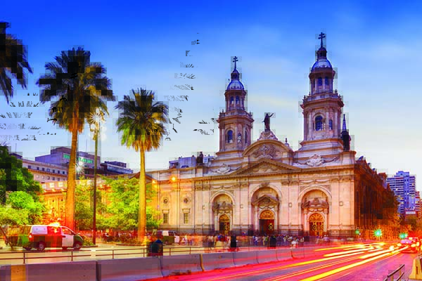 Santiago de chile at night