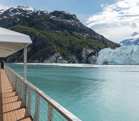 A calving glacier in Alaska