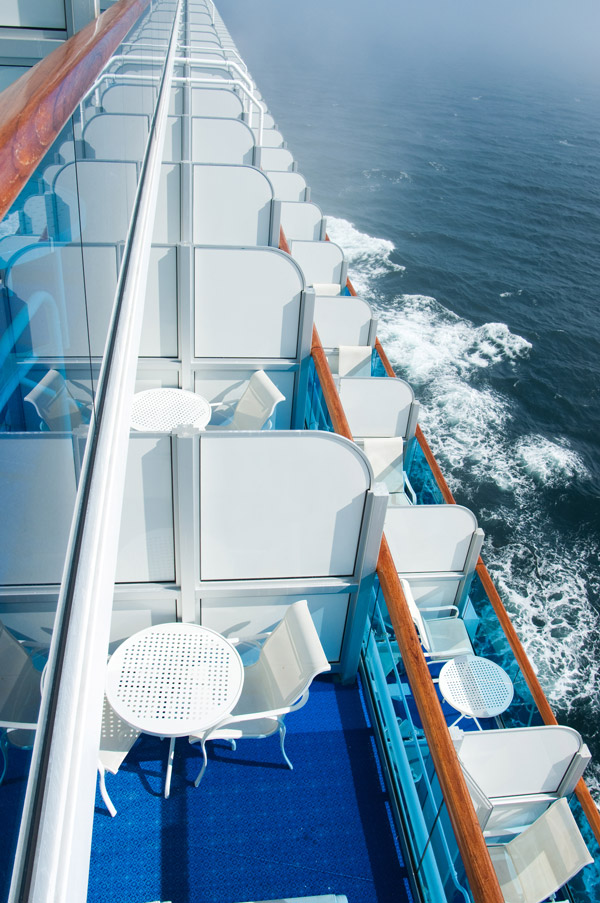 Cruise line with balcony