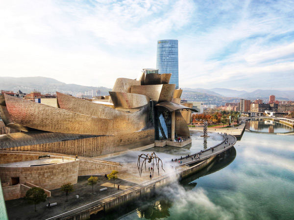 The Guggenheim museum in Bilbao, Spain