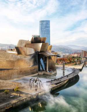 The Guggenheim museum in Bilbao, Spain