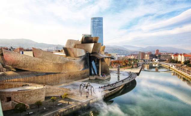 The Guggenheim museum in Bilbao, Spain