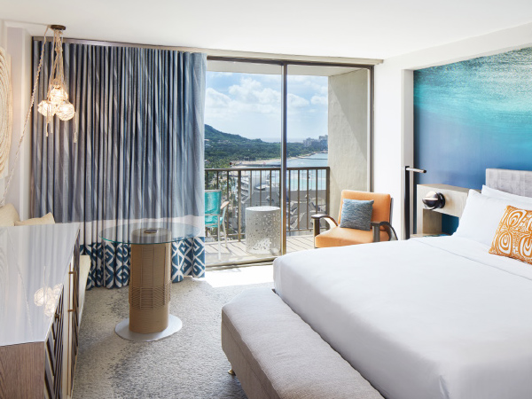 The hotel is just a block away from famous Waikiki beach
