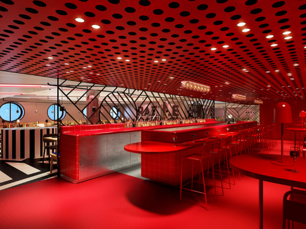 Virgin Voyagers Razzle Dazzle red bar