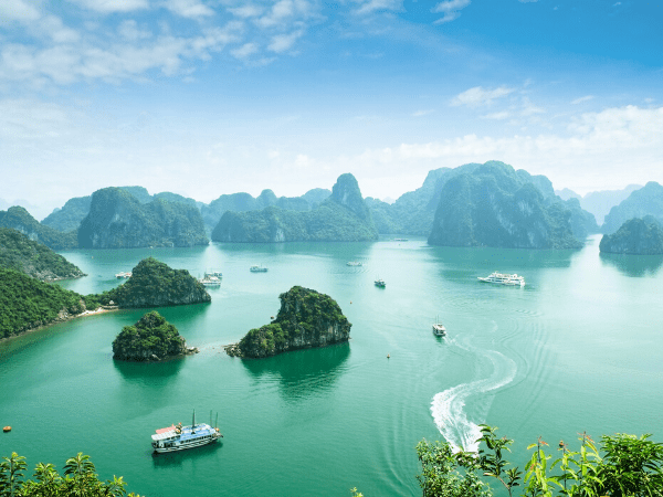 The Ha Long Bay landscape seen from Titop Island