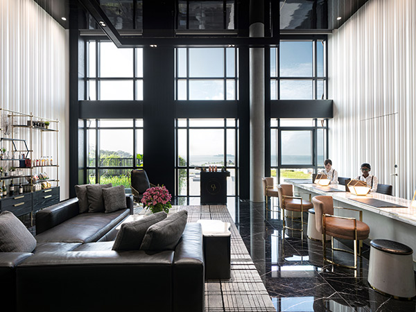 The Outpost Hotel lobby on sentosa island, best hotels in singapore
