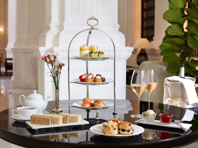 high tea at Raffles Singapore