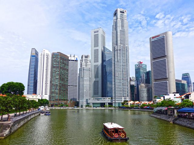 the Singapore River skyline