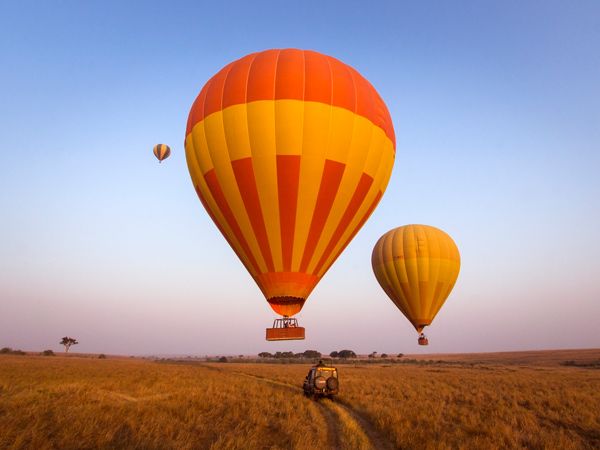 Hot air balloons over the Maasai Mara