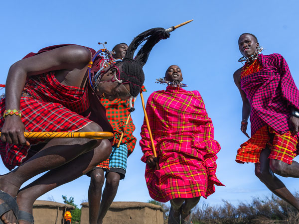 Traditional Maasai jumping dance