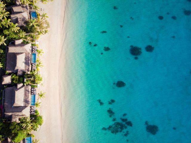 Kokomo Private Island Fiji from above