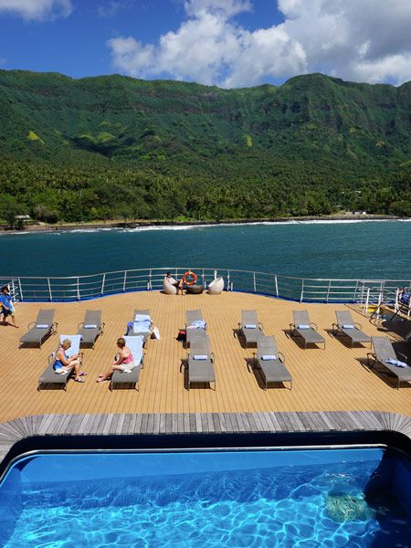 The pool onboard Aranui 5