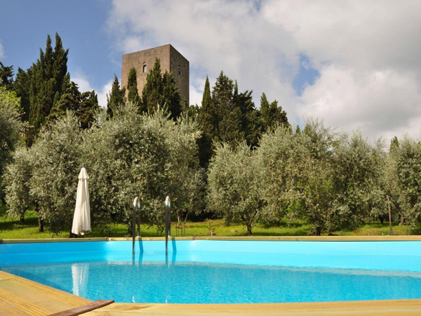 the pool at La Torre dei Belforti, Tuscany, Italy