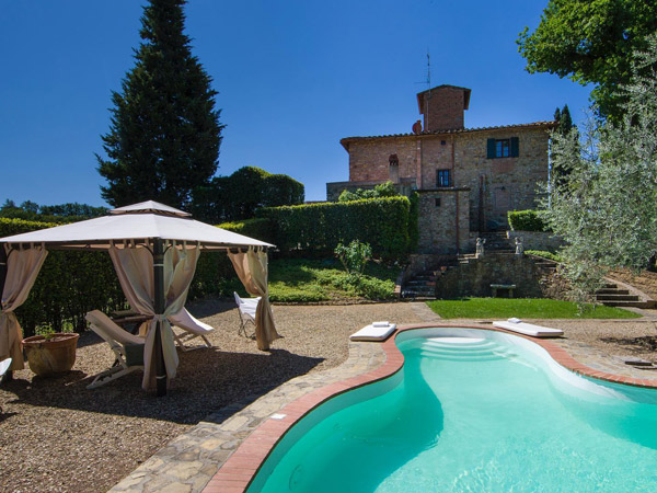the pool at Villa La Quercia, Tuscany, Italy