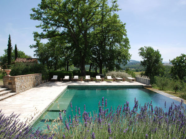 the pool at Villa Le Porciglia