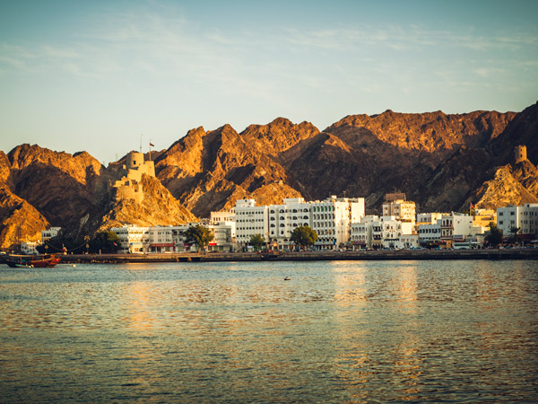 Muscat at sunset.