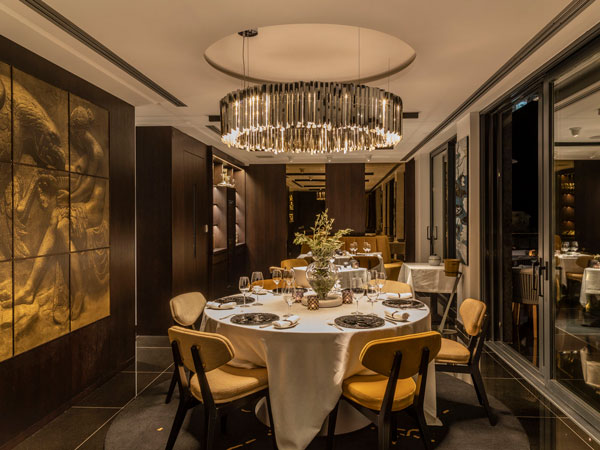 Inside Muse restaurant at Villa Geba, Sveti Stefan