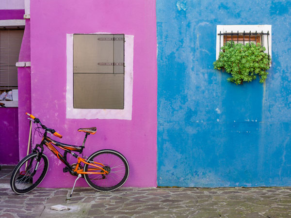 The vibrant colours of Burano.