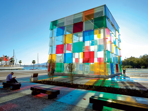 The Centre Pompidou Malaga in Spain.