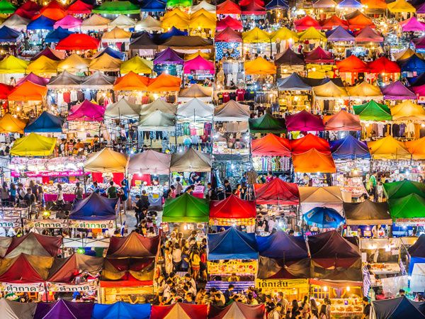 Rod Fai Market Bangkok Thailand