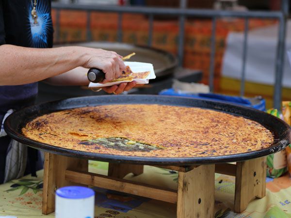 Socca is a classic street snack originating in Nice.