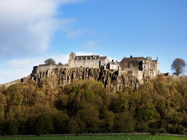 Stirling Castle is positioned atop the craggy Castle Hill.