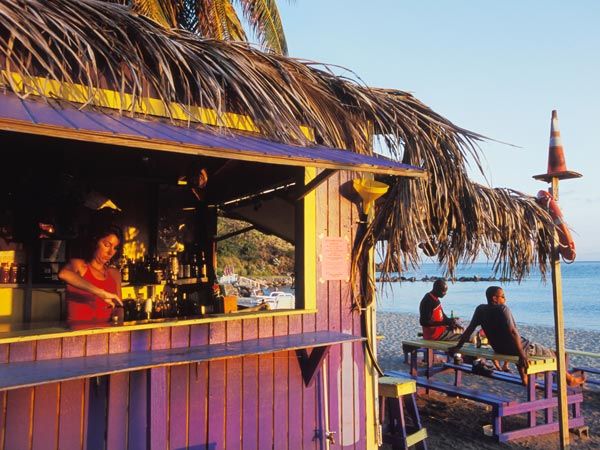 Stop by the Beach Bar at Frigate Bay.
