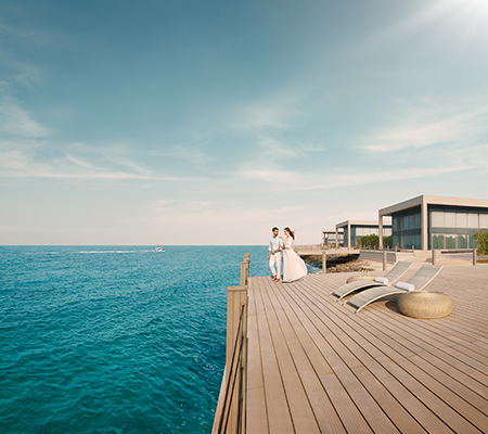 Couple at Zaya Nurai Island, Abu Dhabi