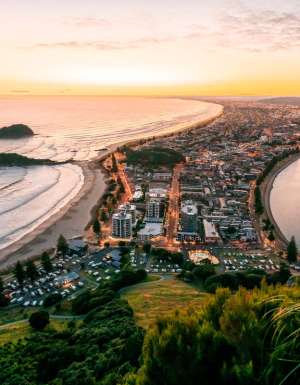 View of Bay of Plenty from the summit of Mount Maunganui