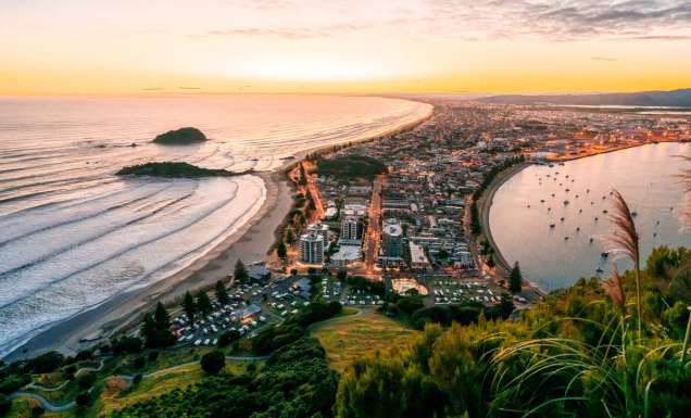 View of Bay of Plenty from the summit of Mount Maunganui