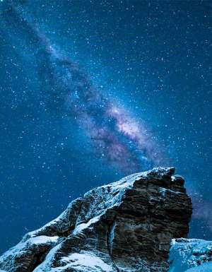 The night sky during ski season in Queenstown