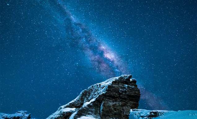 The night sky during ski season in Queenstown