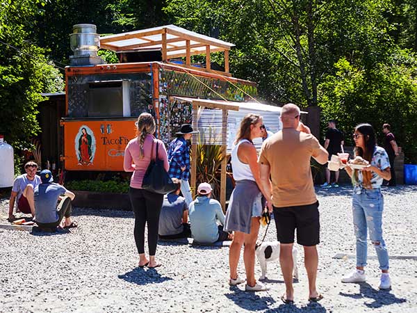 Customers Tacofino food truck Tofino