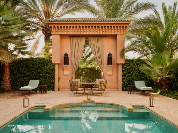 the pool at Amanjena, Morocco
