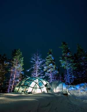 Kakslauttanen Arctic Resort Glass Igloo in Lapland Finland