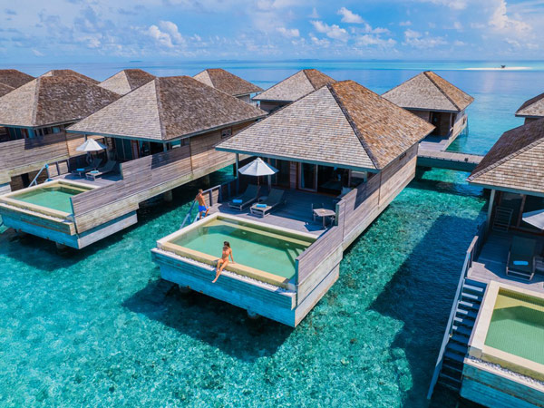 ocean pool villas at Hurawalhi Island Resort, Maldives