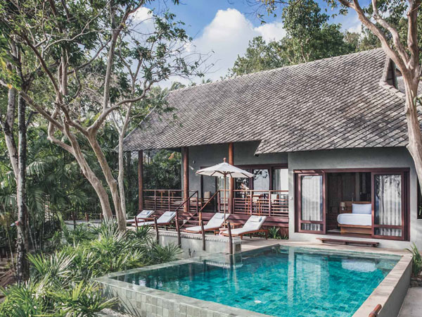 the pool at Kamalaya, Thailand