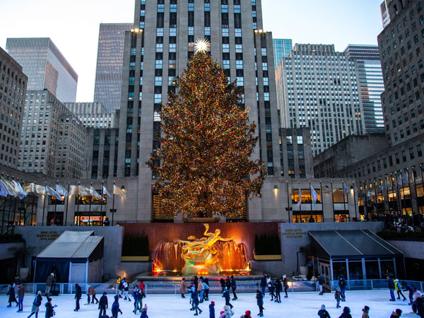 the Rockefeller Center Christmas Tree in NYC