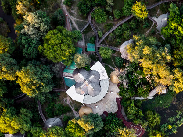 an aerial view of Sanctuary Sussi and Chuma