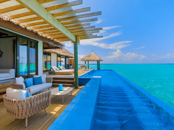 the water suite at Velassaru Resort, Maldives