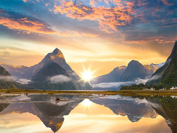Milford Sound at sunrise