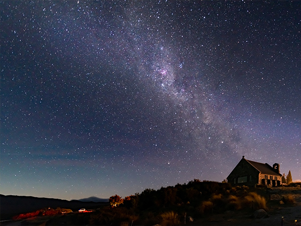 The Milky Way above Church of the Good Shepherd in Lake Tekapo
