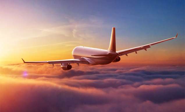 Airplane in the sky