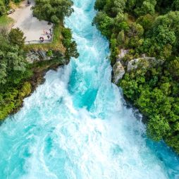 Huka Falls in Waikato River, North Island, New Zealand